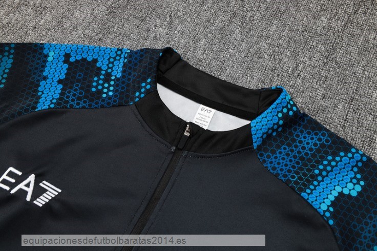 Nuevo Conjunto Completo Sudadera Entrenamiento Napoli 24/25 Azul Negro Baratas